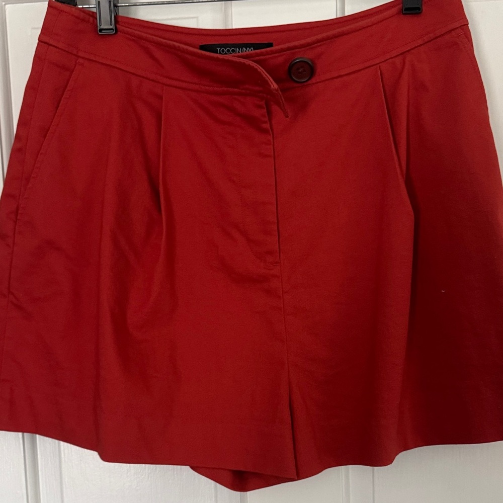 Toccin Women's High Waist Red Shorts